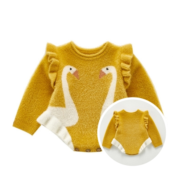 Ellie and Grey Other - 💗🦄Baby Girl Romper, Swan Romper, Adorable